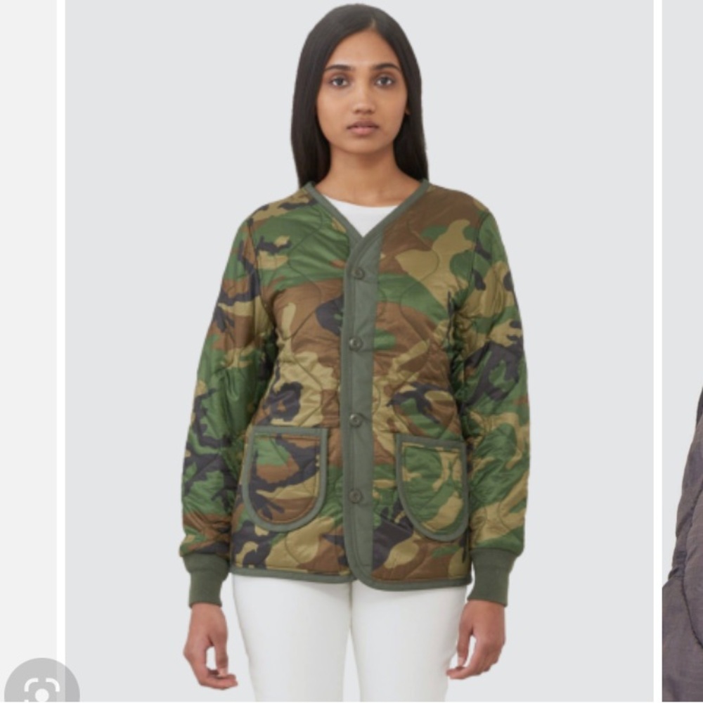 Like New- Alpha Industries Quilted Liner Jacket in Olive Camo